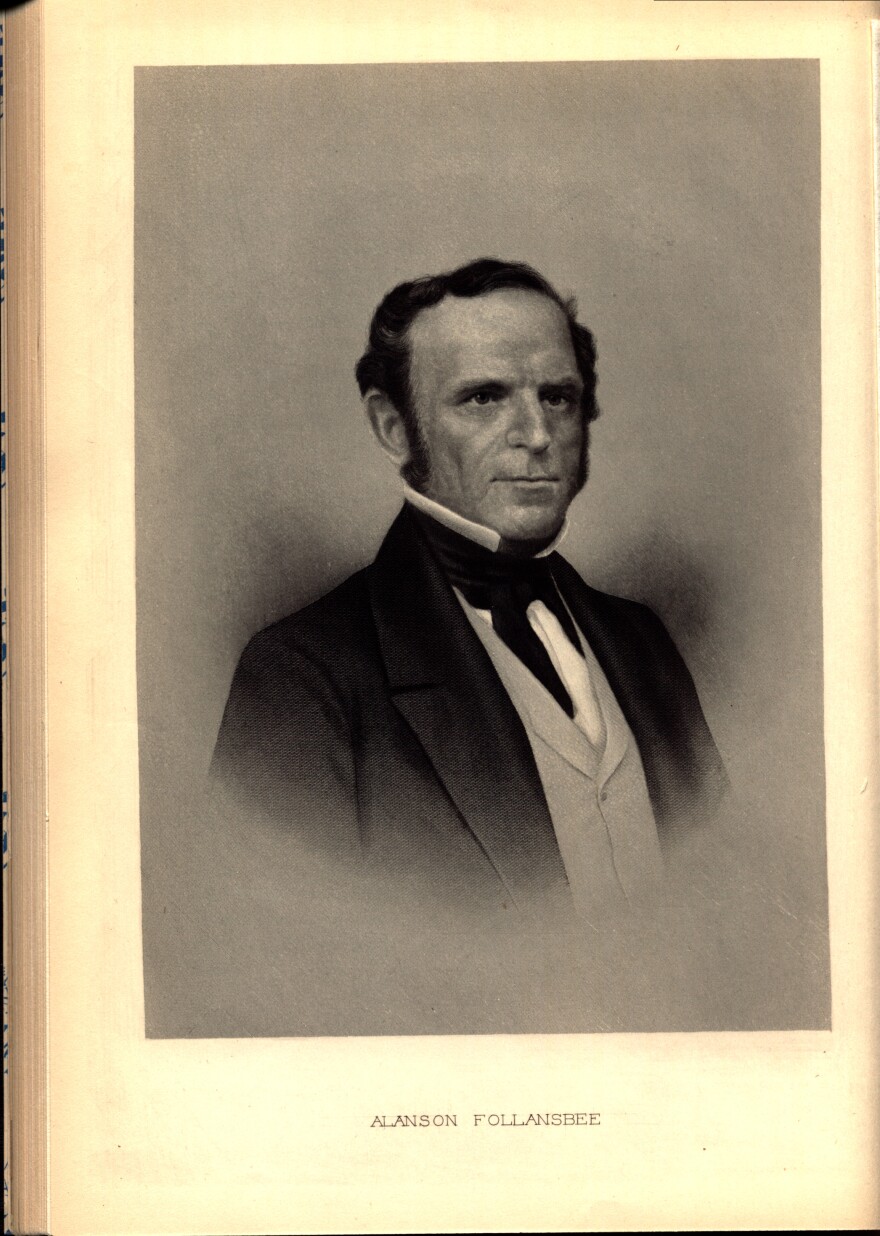 A drawing of Alanson Follansbee