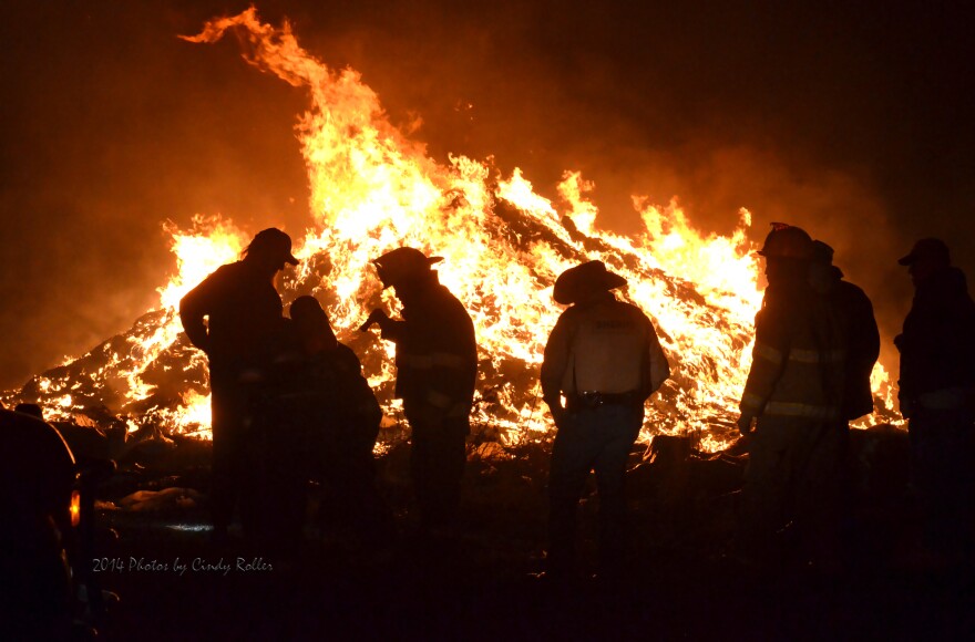 First responders reacted quickly to a Thursday evening fire just outside of Delta County.