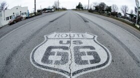 Route 66 road sign