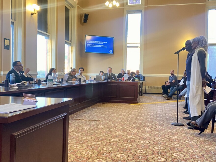 Malcolm Burks and Felicia Hodges address Newburgh City Council 4-27-26