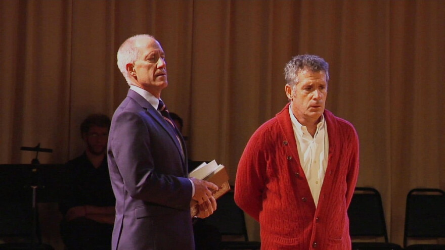 A scene from rehearsals of "The Scarlet Professor" opera. (Daniel Keller)