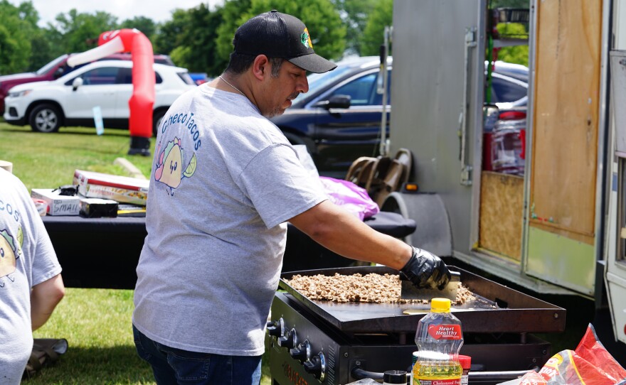 Grill master is hard at work!