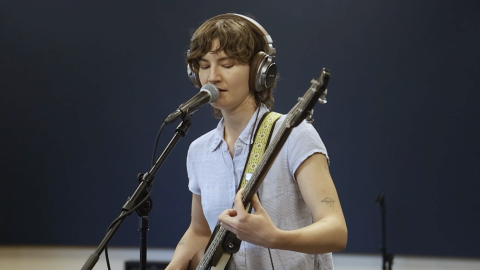 Wombo performing live in the WYSO studios.