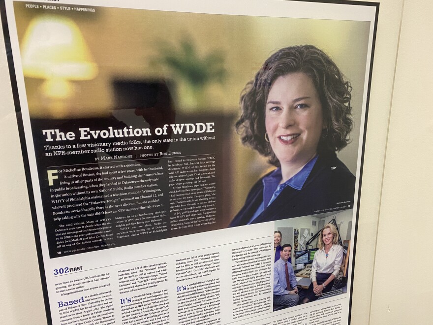 An article on Delaware Public Media and its first president Micheline Boudreau