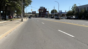 This stretch of Erie Blvd. in near the Erie Canal Museum will be dug up to install the stormwater trunkline.
