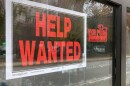 A "help wanted" sign outside an Asheville business on December 3, 2024.