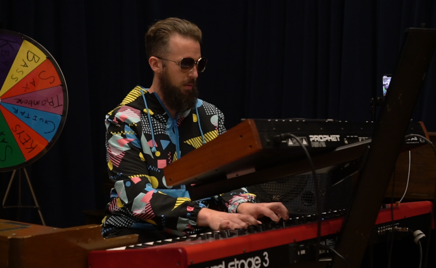 Spocket performing live in WNIJ's Studio A