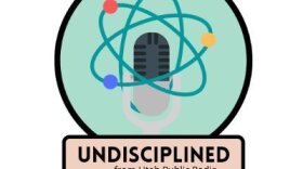 The UnDisciplined logo features an atom circling a microphone