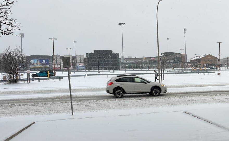 Snow-covered streets are making driving a little trickier than usual on Friday, Dec. 26, 2025.
