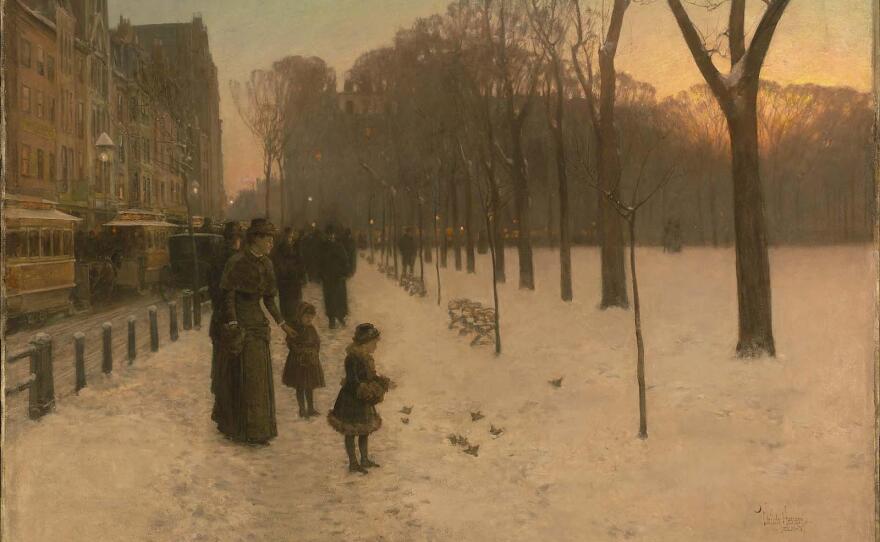 Childe Hassam, <em>At Dusk (Boston Common at Twilight)</em>, 1885-86
