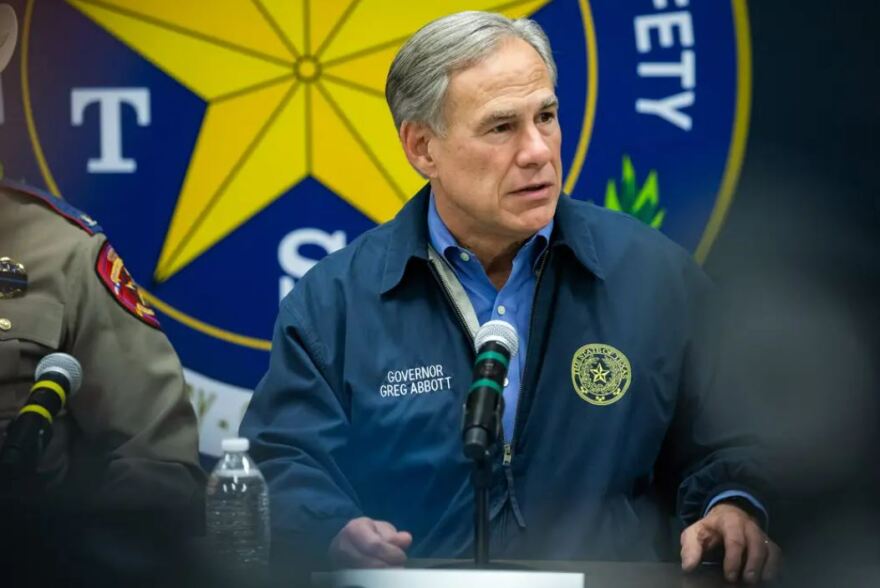 Gov. Greg Abbott in Weslaco in January. On Thursday, wildfires prompted the governor to issue a disaster declaration for several Texas counties.