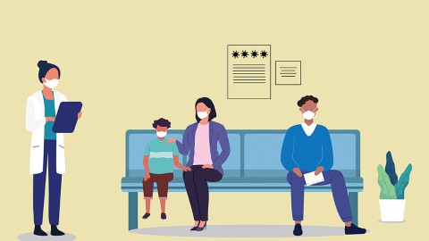 People wait to be seen by a doctor