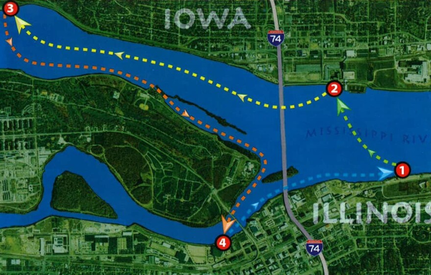 Channel Cat docks are at John Deere Commons (1415 River Drive, Moline), Isle Casino Hotel (17th Street and Isle Parkway, Bettendorf), Village of East Davenport Lindsay Park (2100 E. River Drive, Davenport), and Riverbend Commons (2951 River Drive, Moline).