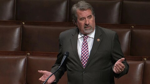 In this image from video, Rep. Doug LaMalfa. R-Calif., speaks on the floor of the House of Representatives at the U.S. Capitol in Washington, Thursday, April 23, 2020.