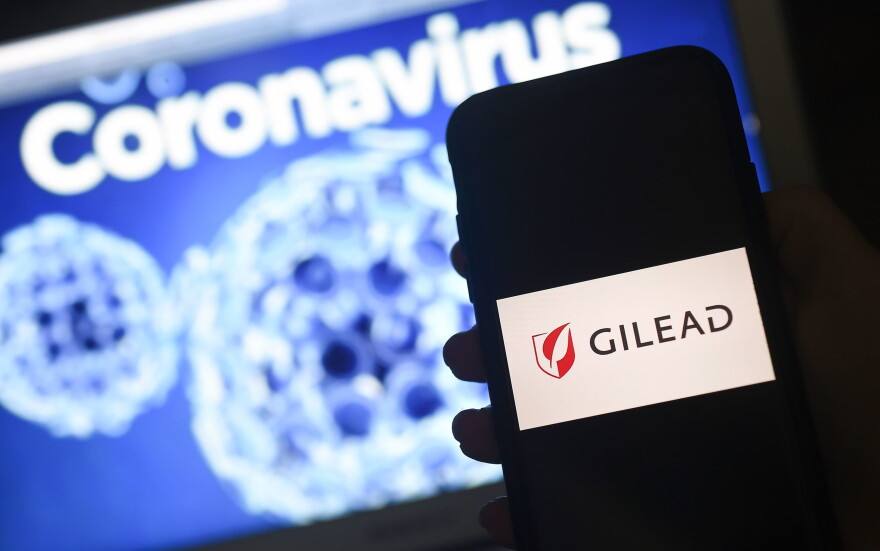 Gilead makes remdesivir, an antiviral drug that shows promise in treating COVID-19, the disease caused by the new coronavirus. (Olivier Douliery/AFP via Getty Images)