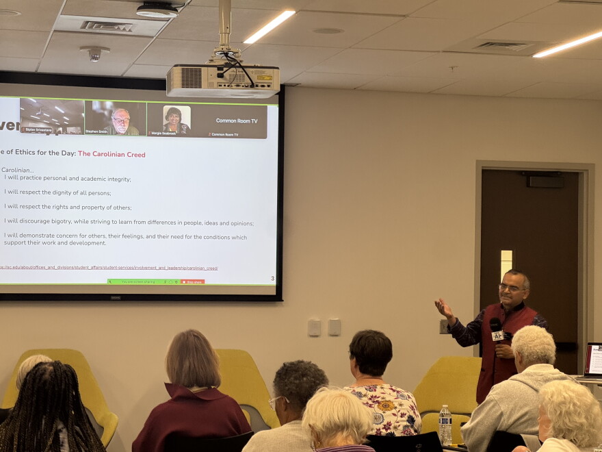 Biplav Srivastava, Professor, AI Institute and CSE, USC speaks at the 2026 Safe AI for Seniors Workshop.