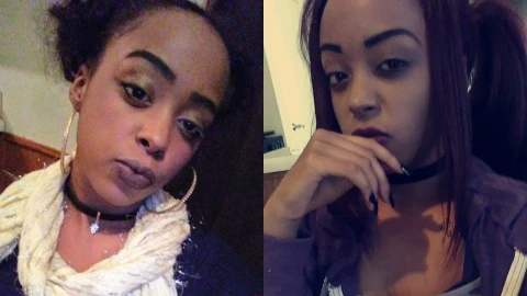 A two picture collage of a woman.