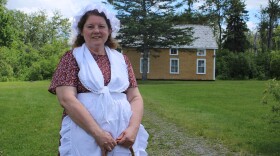 Fort Fairfield French teacher Jonna Boure at the Acadian Village in Van Buren on Saturday, June 27th, 2026. Boure says organizing a weeklong crash course in Acadian language and culture for fellow French teachers is part of her mission to raise the profile of the language.