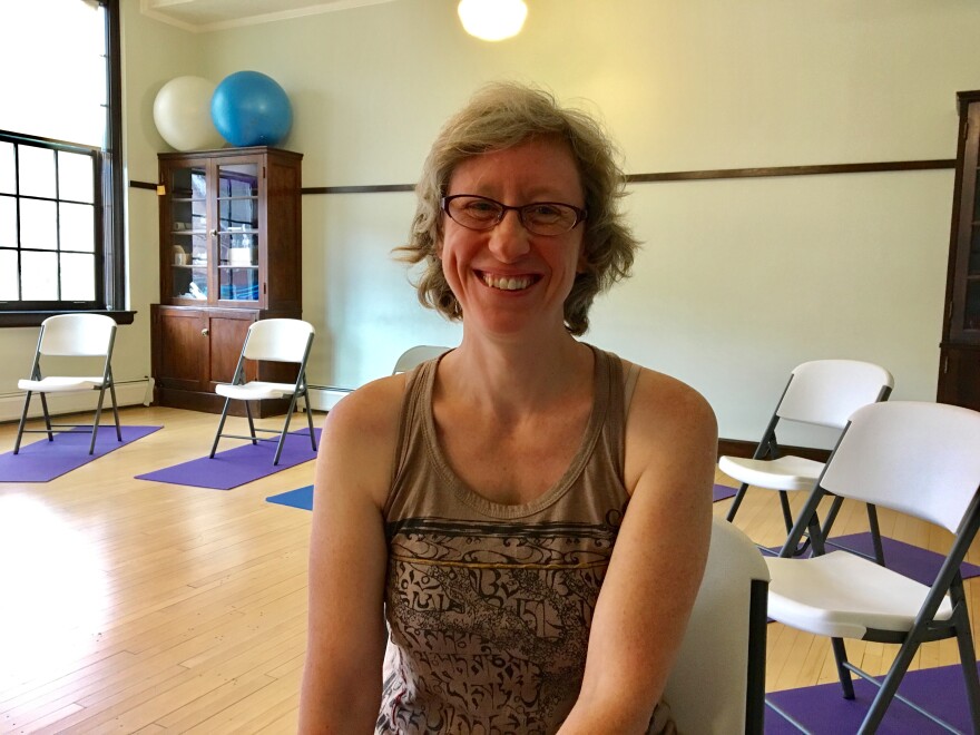 Yoga is often one of the first classes to fill up at the Montpelier Senior Activity Center. Sarah Parker-Givens, who teaches one of the classes, says her practice has helped her physically and mentally. 