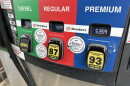 Prices at a gas pump in late September of 2026.
