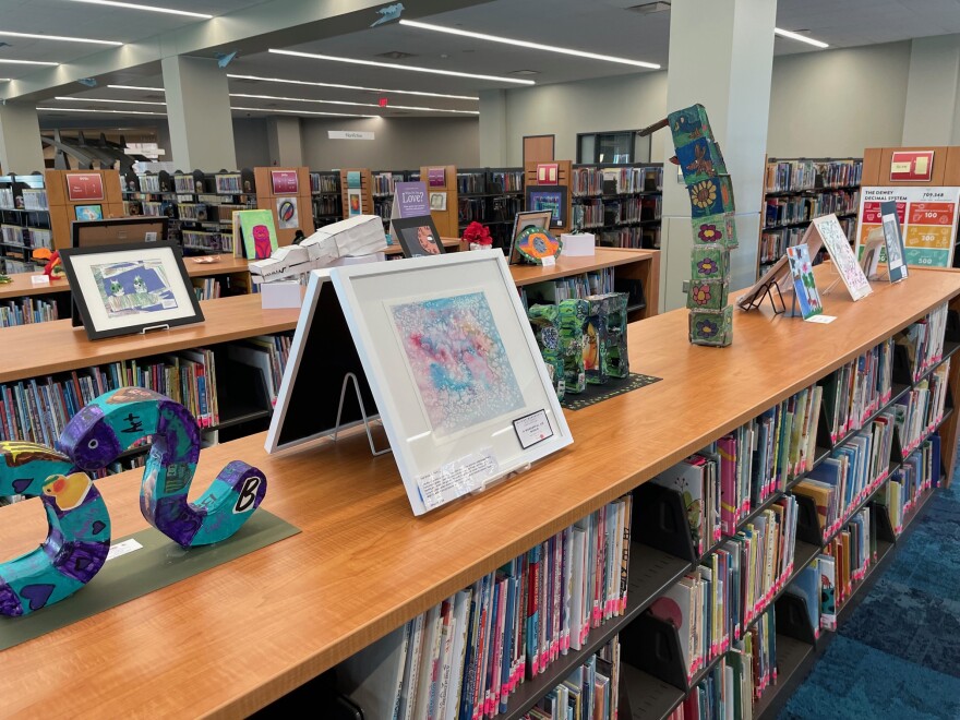 Pieces from the Young at Art show at EVPL Central, Mar. 26, 2026