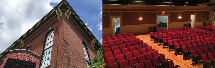 A composite image of the Lincoln Theater in Damariscotta, Maine