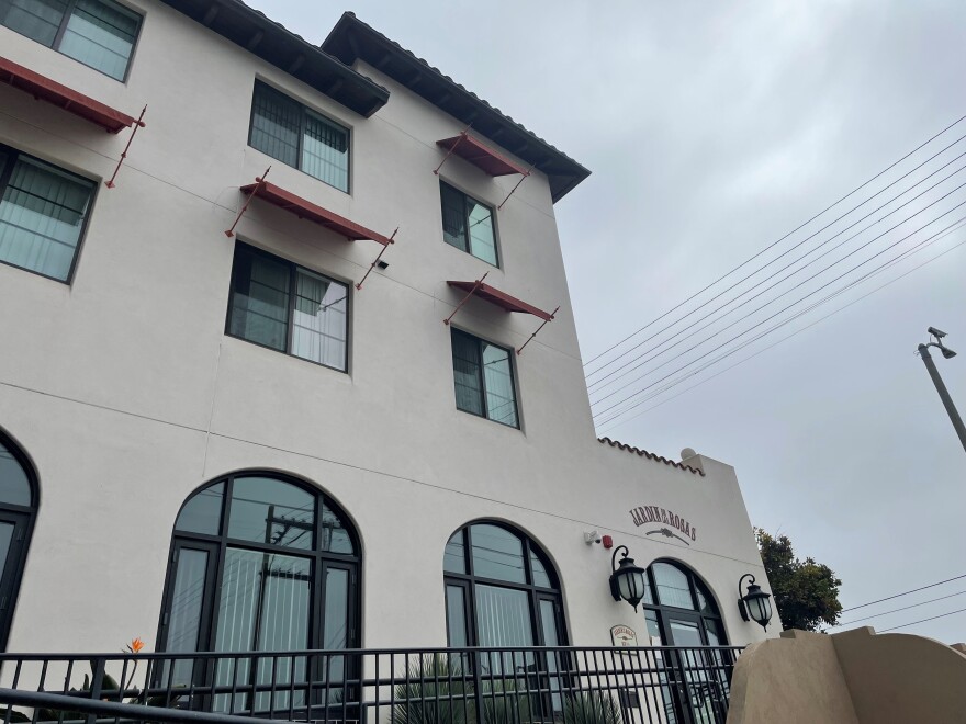 The Jardin de Las Rosas apartment complex in Santa Barbara could be mistaken for a pricey rental building with its Spanish style red roofs, learning center, airy corridors and prime downtown-adjacent location. But it's not, it's an affordable housing complex.