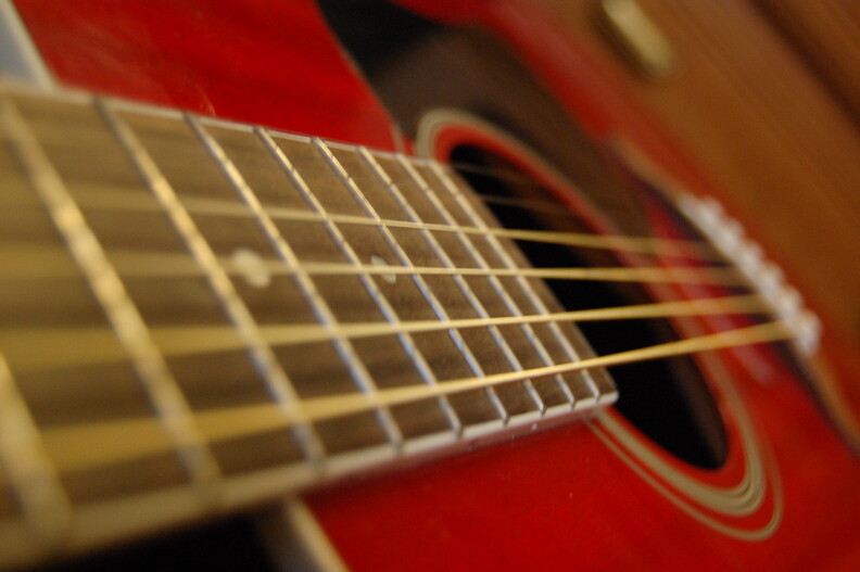 A picture of guitar strings