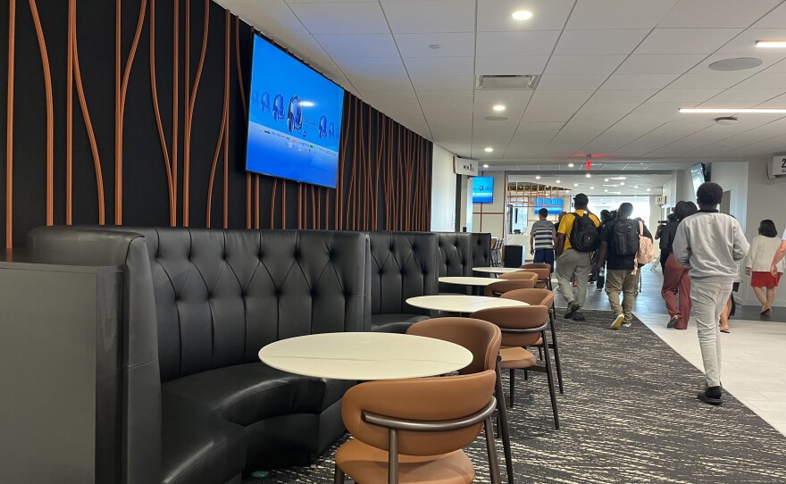 An expansion of the club lounge with new seating