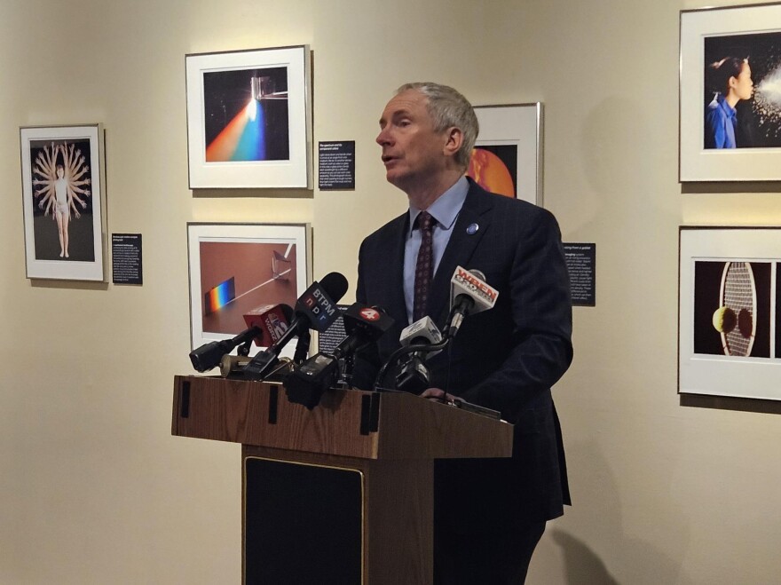 Buffalo Mayor Sean Ryan, seen making an appearance Friday, March 20, 2026, is defending his proposed 25-percent property tax levy as a painful but necessary measure to offset years of budget mismanagement by the city.