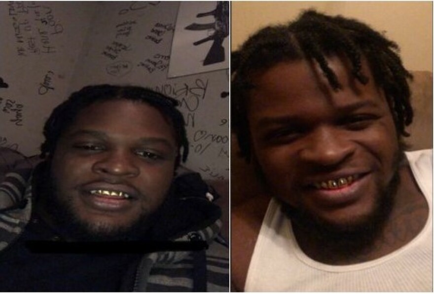 Two photos of James Meriweather, who was shot to death during a house party in Evansville in 2020
