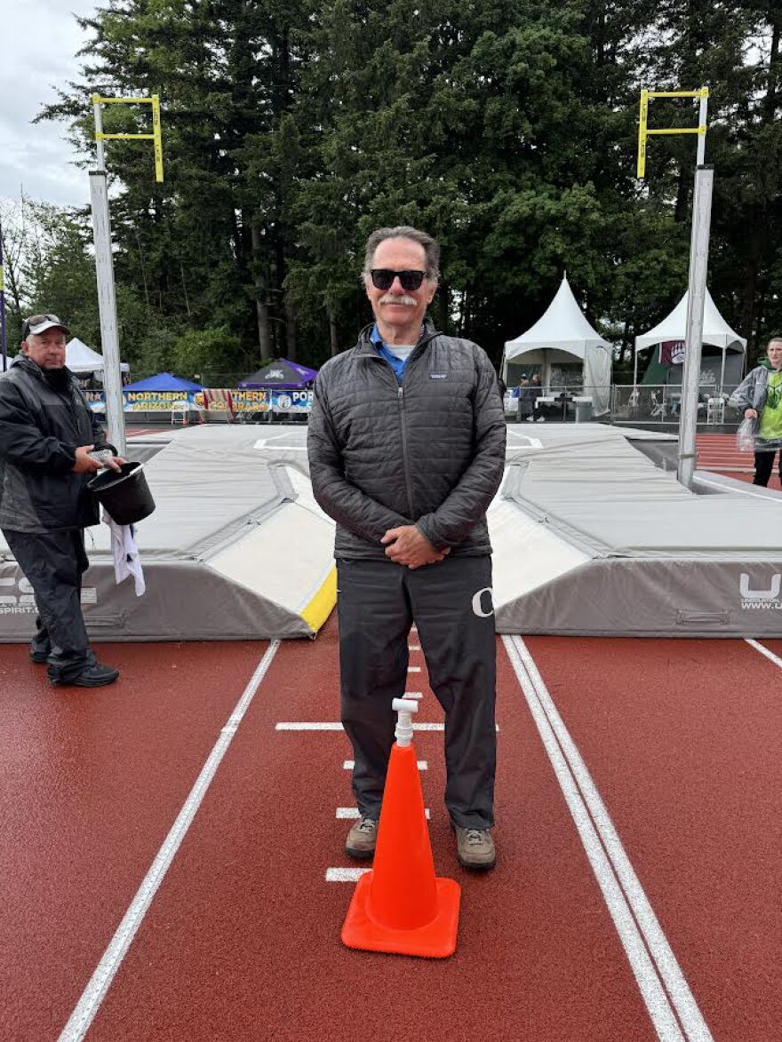 Man standing on track