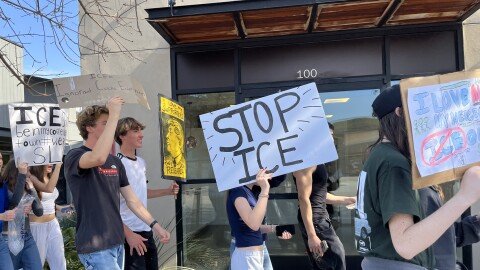 The walkout was part of a larger day of nationwide protests, including a general strike partly inspired by demonstrations in Minneapolis.