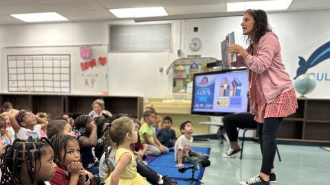 Students at Gulfstream Early Learning Center in Hallandale Beach and across Broward County Public Schools participated in the national "Read for the Record" event to promote early literacy on October 26, 2023.