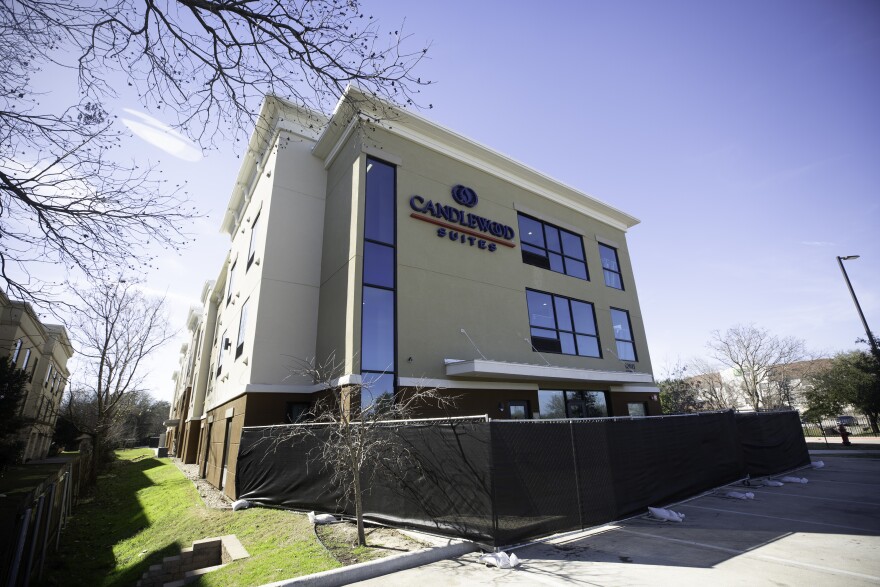 The facade of a Candlewood Suites hotel