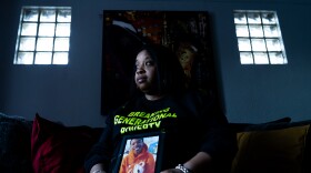 Precious Jones, founder of Breaking Generational Poverty Foundation, on Tuesday, Jan. 16, 2024, at a relatives home in Country Club Hills in north St. Louis County. Jones' son Preston “Tink” Jones, 20, was shot to death in his sleep in Hazelwood in 2022. Since then, Jones said she’s struggled with receiving any closure surrounding her son’s death only months after moving to Texas to give her family a fresh start.