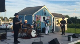 Alan Arena and his band Volume Control at a recent concert appearance at Aselton Park on the Hyannis waterfront.