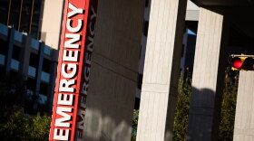 Emergency care signage outside of Dell Seton Medical Center in Austin.