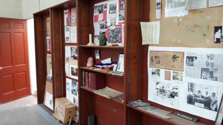 The history room in East Laurinburg's town hall is filled with old articles, photos and artifacts documenting the once lively town.