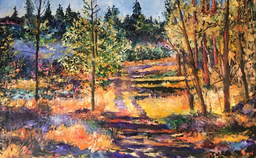 "Finding the Campsite" (oil on canvas) by L.R. Montgomery