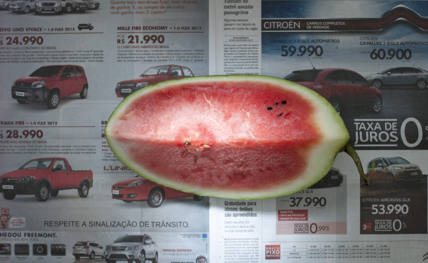 <strong>Brazil:</strong> 2.33 reals, or $1.14 U.S., of watermelon.