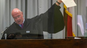 Judge David Hall presides over a hearing over sealed public records requested by The News & Observer at the Forsyth County Courthouse in Winston-Salem Monday, Feb. 8, 2021. The records could shed light on the actions of deputies in Winston-Salem that led to the death of John Neville while in jail. 