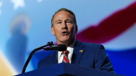 Sen. Jon Husted, R-Ohio, speaks at the Republican convention Wednesday, Sept. 9, 2026, in Dallas.