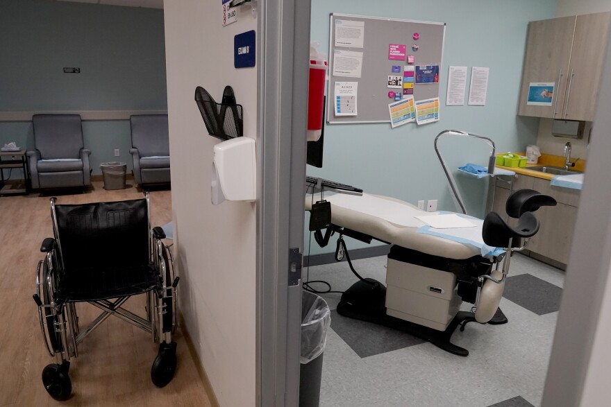 An unoccupied recovery area, left, and an abortion procedure room are seen at a Planned Parenthood Arizona facility in Tempe, Ariz., on June 30, 2022. On Friday, Dec. 30, the Arizona Court of Appeals concluded that abortion doctors can't be prosecuted under a pre-statehood law that criminalizes nearly all abortions.
