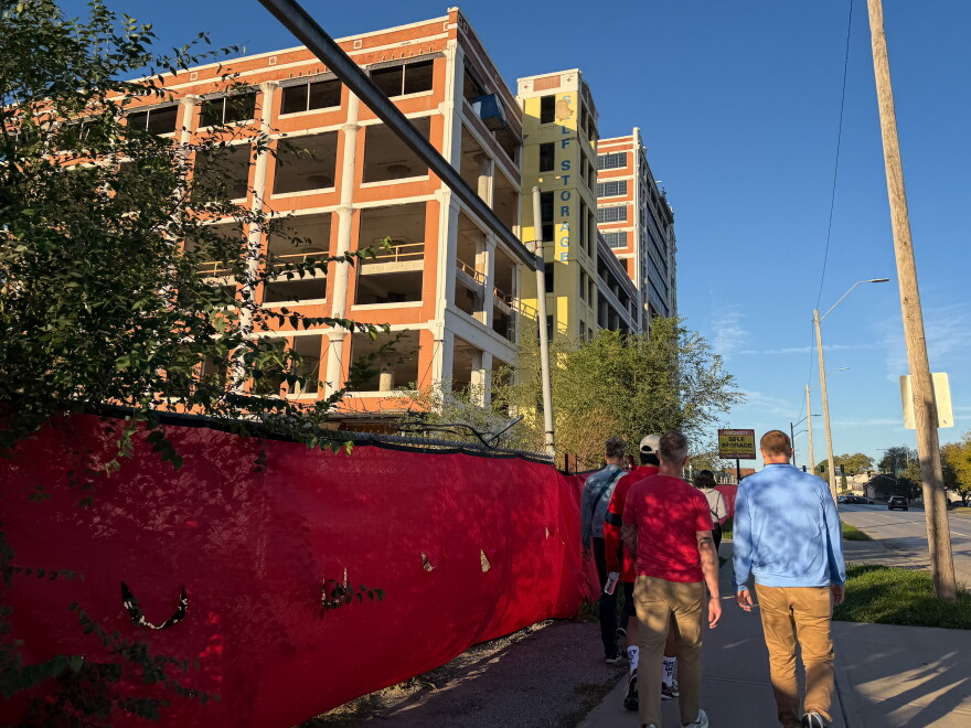 Residents walked past multiple vacant buildings along Independence Avenue.