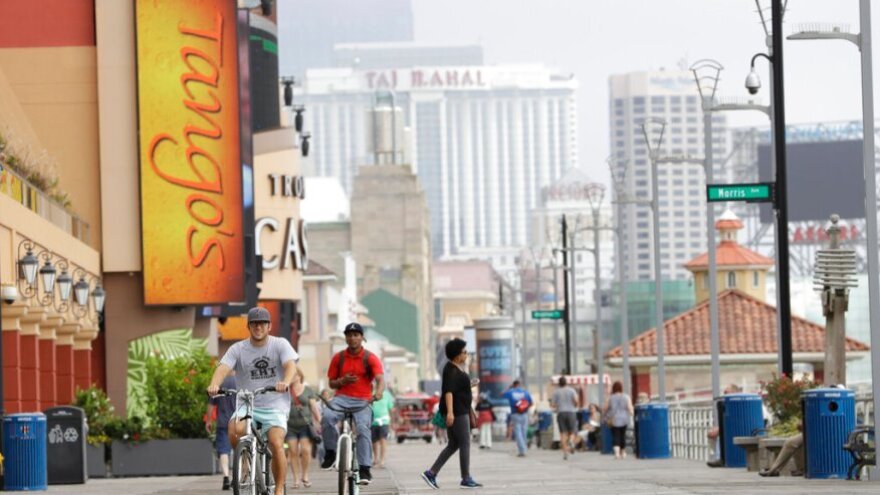 The Atlantic City boardwalk in 2017.