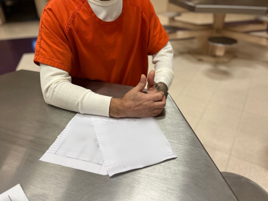 A 43-year-old inmate in the county detention center from Puerto Rico is one of the participants in the Medication Assisted Treatment program. A program, he says, that has helped him start writing and drawing to process his experiences.