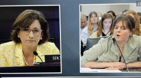 Left to right- Smithfield Senator Lindsey Tichenor-Advocacy Director Kentucky ACLU-Kate Miller