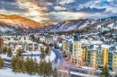 Aerial shot of Vail, Colorado