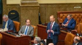 Rep. Jordan Teuscher, the House sponsor of the public labor union law, speaks about why he supports repealing it during a special session at the Utah State Capitol in Salt Lake City, Dec. 9, 2025.